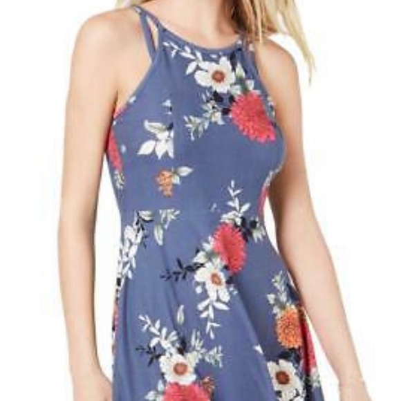 NWT Planet Gold Blue  Skater Dress Juniors XL - Picture 5 of 5